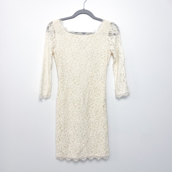 DVF Cream Lace Dress - Picture 5 of 12